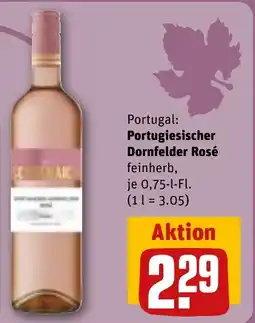 REWE DE Portugiesischer dornfelder rosé tilbud