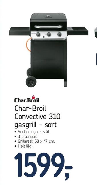 Føtex Char-Broil Convective 310 gasgrill - sort tilbud