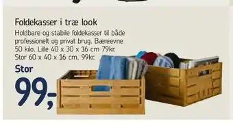 Føtex Foldekasser i træ look tilbud