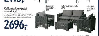 Føtex California loungesæt - mørkegrå tilbud