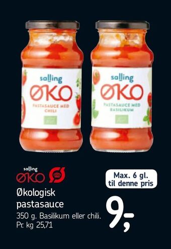 Føtex Økologisk pastasauce tilbud