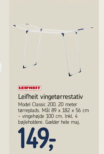 Føtex Leifheit vingetørrestativ tilbud