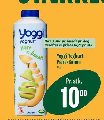 Min Købmand Yoggi Yoghurt Pære/Banan tilbud
