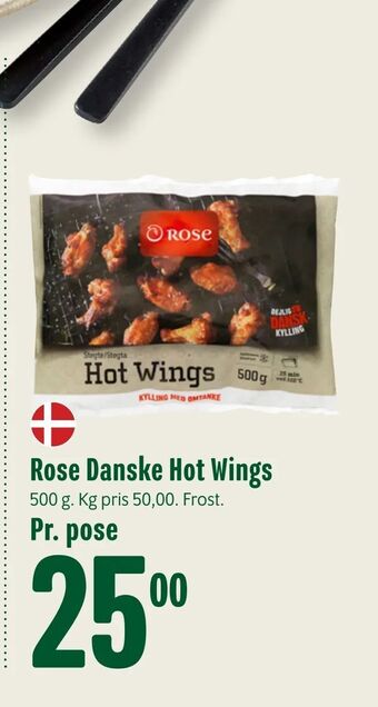 Min Købmand Rose Danske Hot Wings tilbud