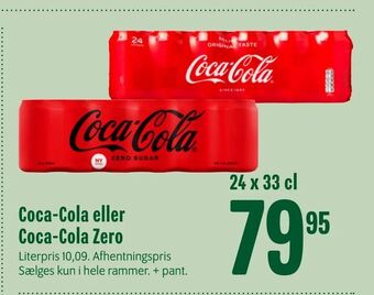 Min Købmand Coca-Cola eller Coca-Cola Zero tilbud