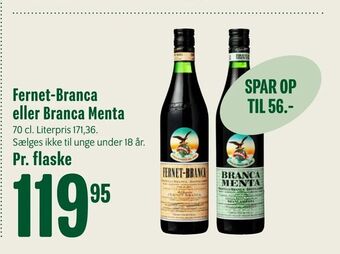 Min Købmand Fernet-Branca eller Branca Menta tilbud