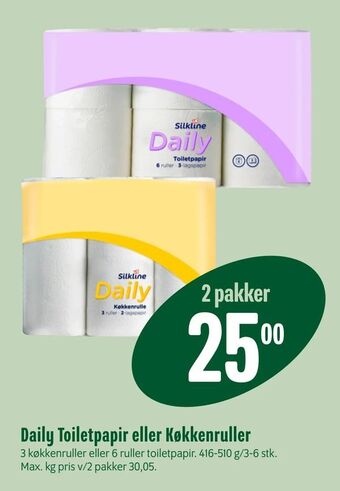 Min Købmand Daily Toiletpapir eller Køkkenruller tilbud