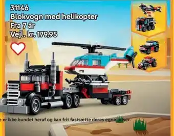 Lego Blokvogn med helikopter tilbud