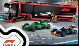Lego F1-lastbil med RB20 og AMR24 F1-biler tilbud