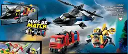 Lego Remix-helikopter, brandbil og ubåd tilbud