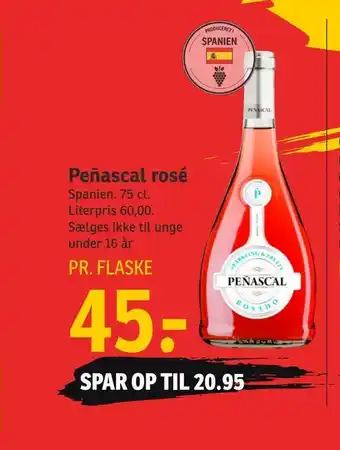 SPAR Peñascal rosé tilbud