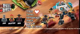 Lego Zanes kampdragt mech tilbud