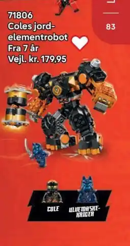 Lego Coles jord- elementrobot tilbud