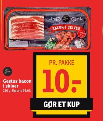 SPAR Gestus bacon i skiver tilbud