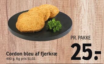 SPAR Cordon bleu af fjerkræ tilbud