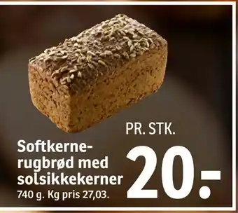 SPAR Softkerne rugbrød med solsikkekerner tilbud