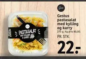 SPAR Gestus pastasalat med kylling og karry tilbud