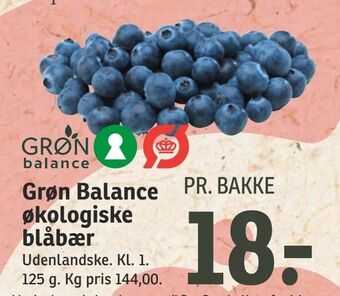 SPAR Grøn Balance økologiske blåbær tilbud