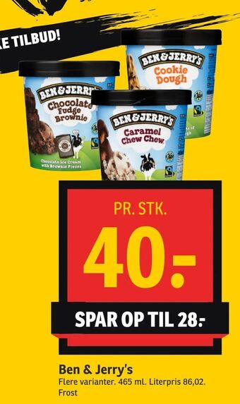 SPAR Ben & Jerry's tilbud