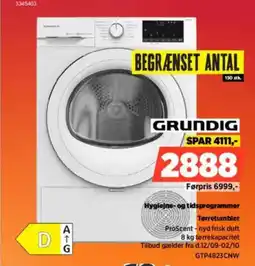 Power GRUNDIG Hygiejne- og tidsprogrammer Tørretumbler tilbud