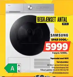 Power SAMSUNG Topmodel med WiFi Tørretumbler tilbud