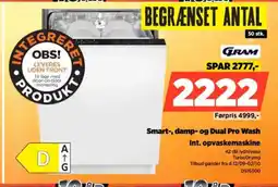 Power GRAM Smart-, damp- og Dual Pro Wash Int. opvaskemaskine tilbud