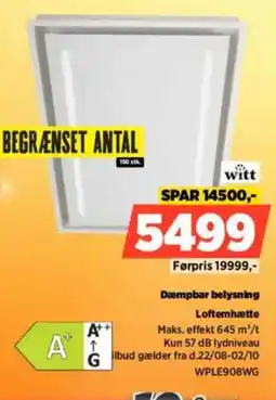 Power Dæmpbar belysning Loftemhætte tilbud