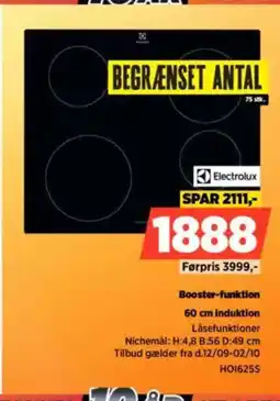 Power Electrolux Booster-funktion induktion tilbud