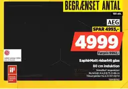 Power AEG SaphirMatt ridsefrit glas induktion tilbud