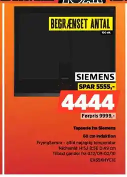 Power SIEMENS Topserie fra Siemens induktion tilbud