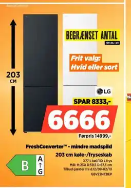 Power LG FreshConverter™ - mindre madspild køle-/fryseskab tilbud