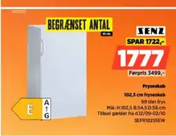 Power SENZ Fryseskab fryseskab tilbud