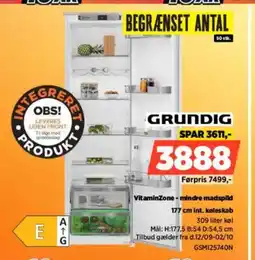 Power GRUNDIG VitaminZone-mindre madspild int. køleskab tilbud