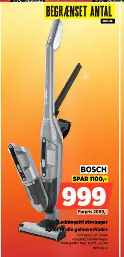 Power BOSCH Ledningsfri støvsuger Egnet til alle gulvoverflader tilbud