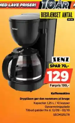Power XENZ Kaffemaskine Dryplåsen gør den nemmere at bruge tilbud