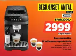 Power DeLonghi Espressomaskine Til kaffebønner og malet kaffe tilbud
