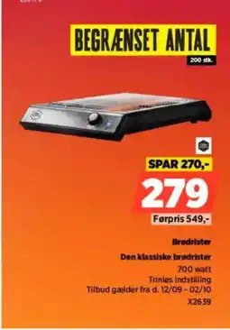Power Brødrister Den klassiske brødrister tilbud