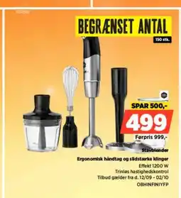 Power Stavblender Ergonomisk håndtag og slidstærke klinger tilbud