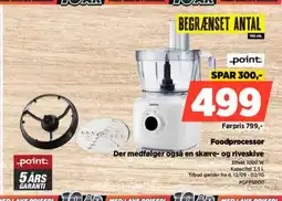 Power point Foodprocessor Der medfølger også en skære- og riveskive tilbud