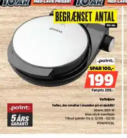 Power Point Vaffeljern Vafler, der smelter i munden på et øjeblik! tilbud