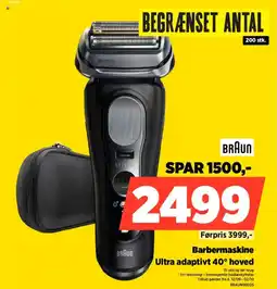 Power BRAUN Barbermaskine Ultra adaptivt 40° hoved tilbud