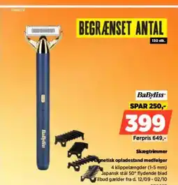 Power BaByliss Skægtrimmer magnetisk opladestand medfølger tilbud