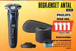 Power PHILIPS Barbermaskine Leveres med en rensestation tilbud