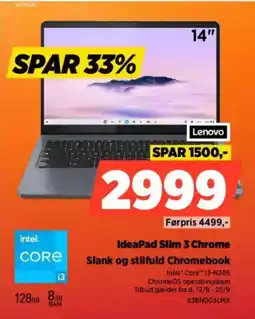 Power IdeaPad Slim 3 Chrome Slank og stilfuld Chromebook tilbud