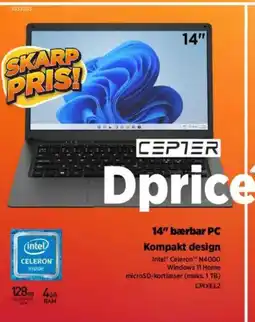 Power 14" bærbar PC Kompakt design tilbud