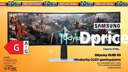 Power SAMSUNG Odyssey OLED G9 Ultrahurtig OLED-gamingskærm tilbud