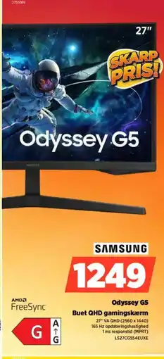 Power SAMSUNG Buet QHD gamingskærm tilbud