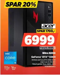 Power Acer nitro n200 geforce rtx™ 5060 tilbud