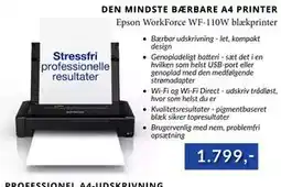 CBC Epson WorkForce WF-110W blækprinter, DKK 1799 tilbud