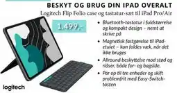 CBC Logitech Flip Folio case og tastatur-sæt til iPad Pro/Air, DKK 1499 tilbud